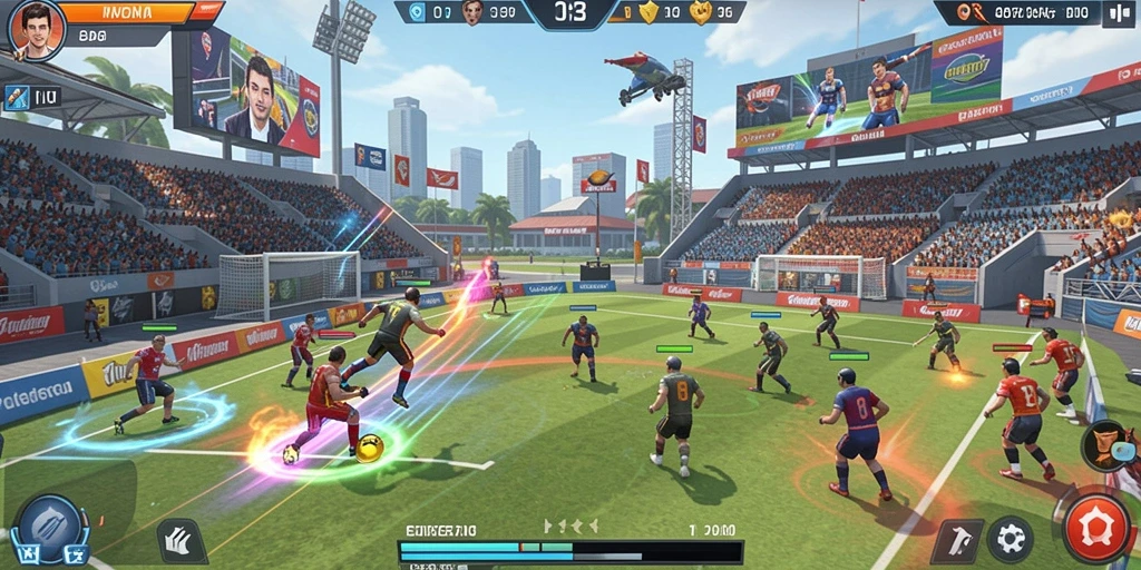 Kompetisi seru antar pemain di turnamen.