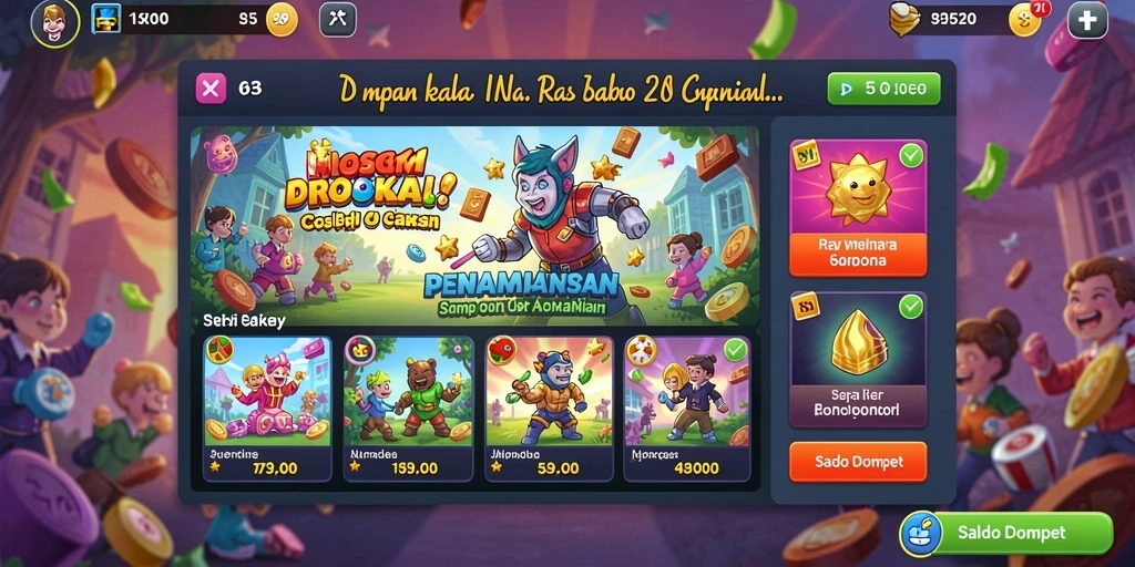Screenshot menunjukkan berbagai item hadiah yang bisa didapatkan.