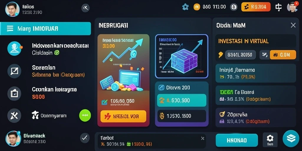 Tangkapan layar ketiga menggambarkan variasi permainan yang tersedia.